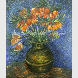 Van Gogh Oil Paint Fritillaries en las reproducciones de cobre de una obra maestra del florero
