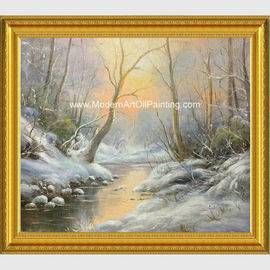 Pintura de paisaje de encargo enmarcada del invierno con la nieve nea - estilo clásico