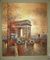 Pintura al óleo contemporánea Arc de Triomphe de la escena de la calle de París en lona