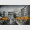 Pinturas del paisaje urbano de París de la lona, extracto moderno Art Bars de la pintura al óleo