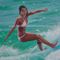 Los retratos de encargo realistas de la pintura al óleo practican surf a señora Sports Oil Paintings de la imagen