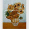Obra maestra pintada a mano de Van Gogh Sunflower Painting Reproduction del impresionismo en el lino