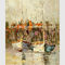 Pintura al óleo capítulo del cuchillo de paleta, pintura abstracta del arte de la pared del paisaje del velero