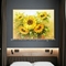 Pared floral Art Paintings For Bedroom de las pinturas al óleo del girasol del cuchillo de paleta