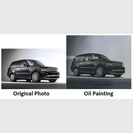 Retratos de encargo del coche, retratos del aceite de la gama Rover Car de las fotografías