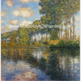 Franmed Claude Monet River Paintings, lona de pintura de paisaje de la naturaleza