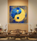 Pintura moderna de Art Oil Paintings Feng Shui de la lona pintada a mano para la decoración del gabinete