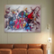 Pintura al óleo abstracta hecha a mano en la figura arte de la música del violín del color de la lona de la pared para la sala de estar DEC