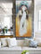 Vestido blanco moderno de Art Oil Painting Lady In de la lona cubierto con capa plástica fina