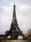 Pintura al óleo de la torre Eiffel del estilo de la impresión en la decoración del hogar de la lona 50x60 cm