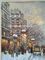 Pintura al óleo enmarcada de París, aceite grueso impresionista de las pinturas de paisaje en lona