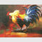 Lona pintada a mano Art Painting del gallo de paleta de la pintura al óleo animal decorativa del cuchillo