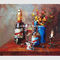 Pintura al óleo gruesa del cuchillo de paleta del aceite, aún vida Art Painting Abstract Wine Bottle