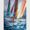 Pinturas abstractas de los barcos de navegación del cuchillo de paleta, arte grueso pintado a mano de la lona del aceite