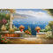 Puerto mediterráneo de las vacaciones de Art Sea Landscape Oil Painting de la pared del jardín