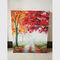 Paisaje hecho a mano Autumn Forest For Star Hotels de paleta de la pintura al óleo abstracta del cuchillo