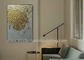 Oro texturizado de la lona que pinta la pared gruesa abstracta Art For Home Decorative de la pintura