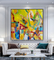 pinturas geométricas de la abstracción de la lona moderna de los 5cm para la decoración de la sala de estar